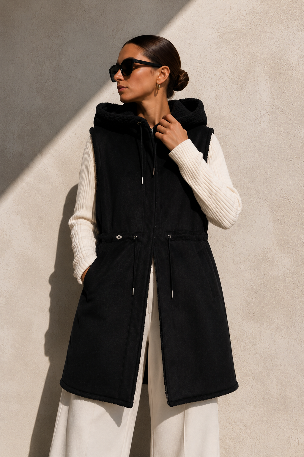 Reversible Sherpa Vest – Ivory