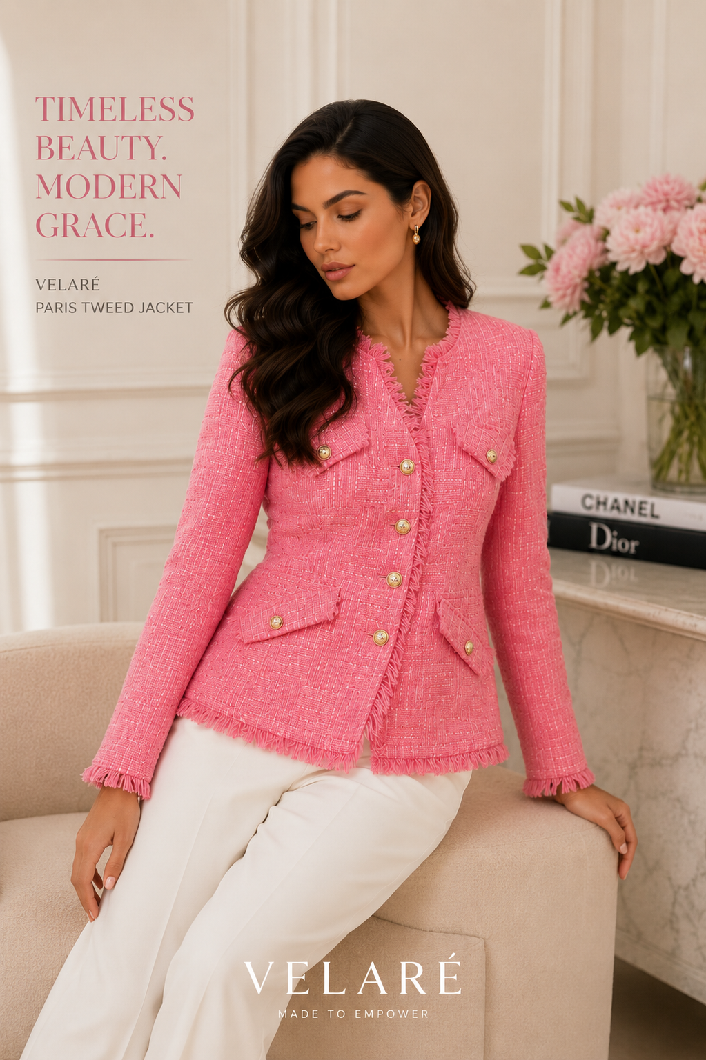 Paris Tweed Jacket – Blush Pink