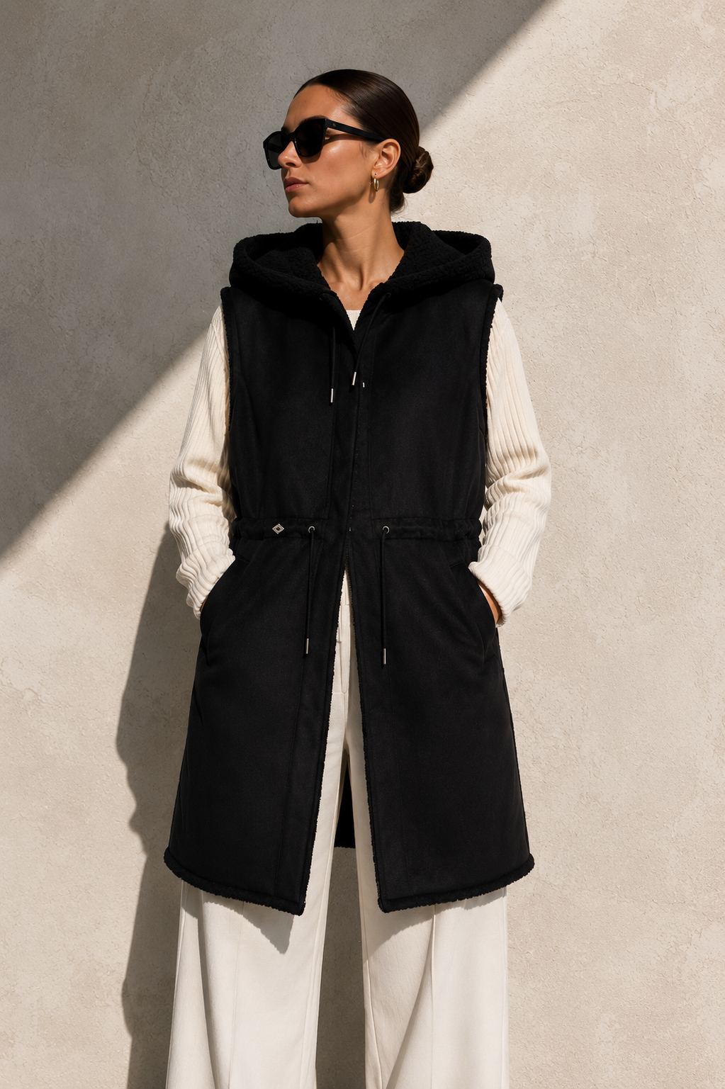 Reversible Sherpa Vest – Ivory