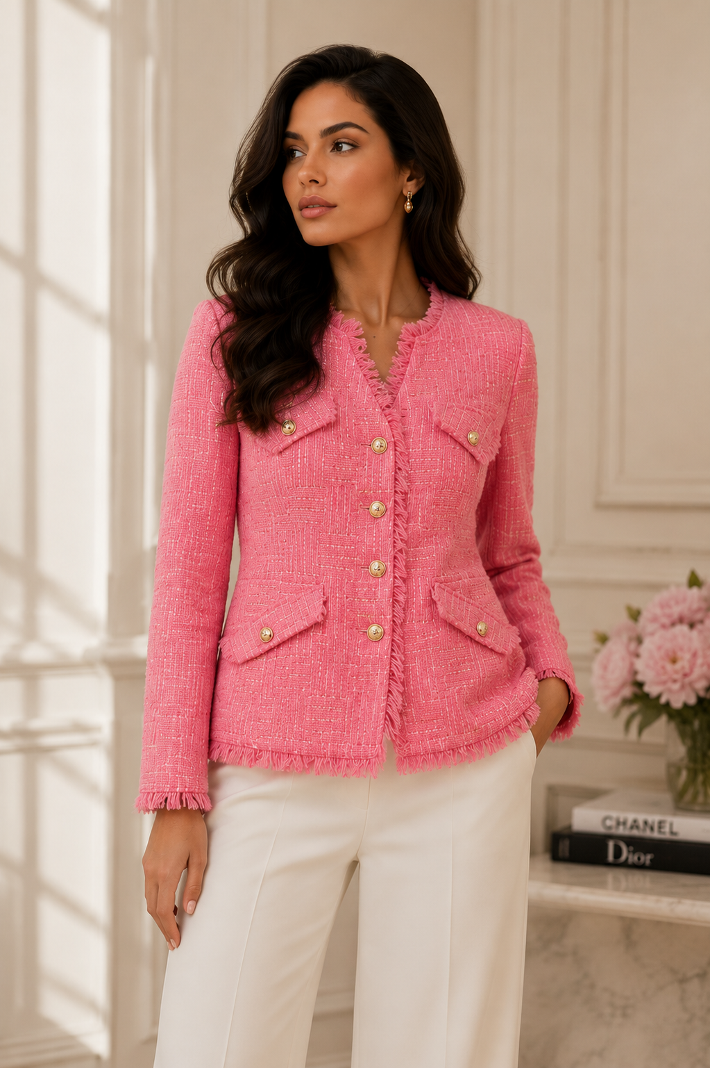Paris Tweed Jacket – Blush Pink