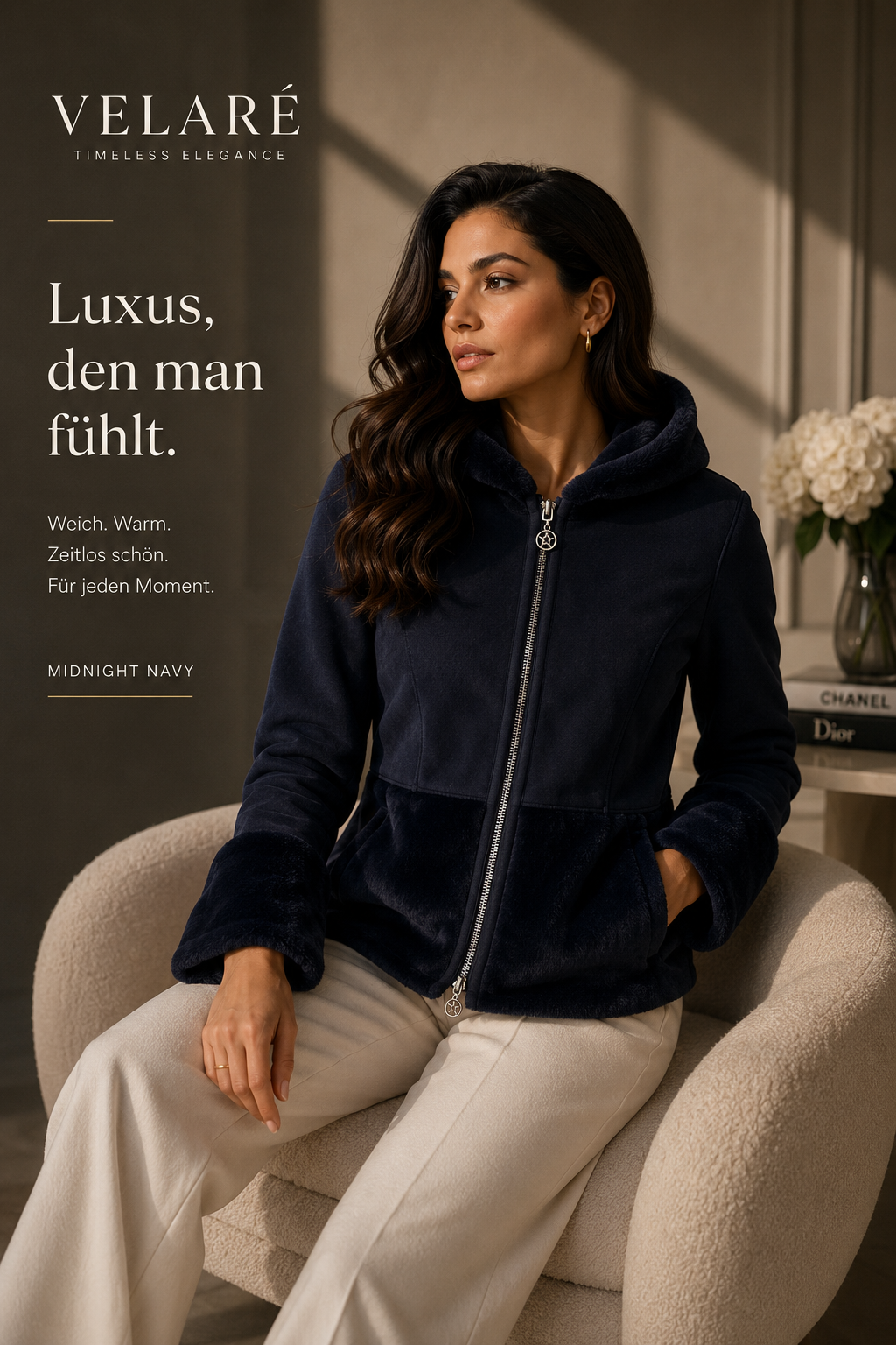 Noir Luxe Jacket - Midnight Navy