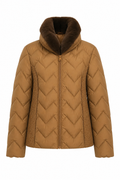Signature Quilted Jacket – Camel / Cognac