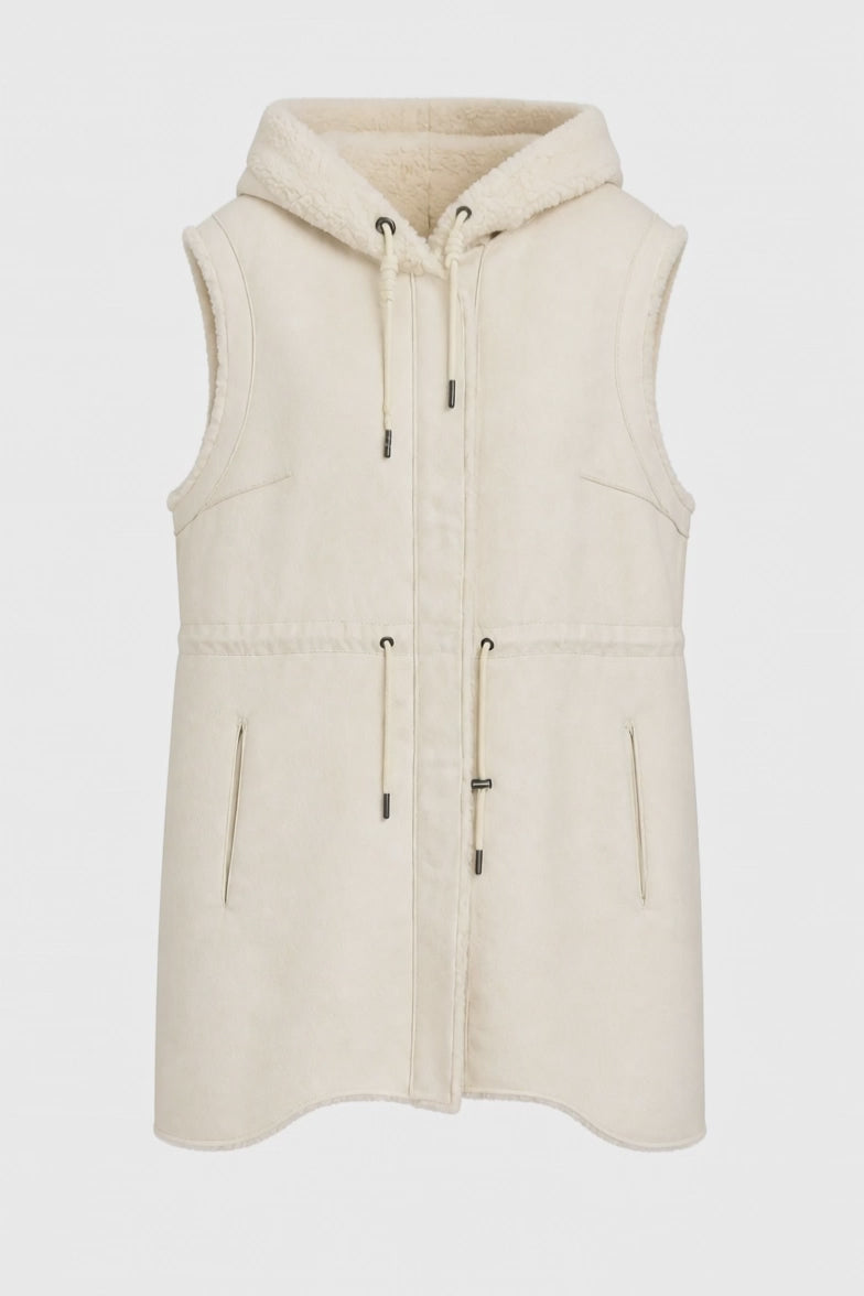 Reversible Sherpa Vest – Ivory